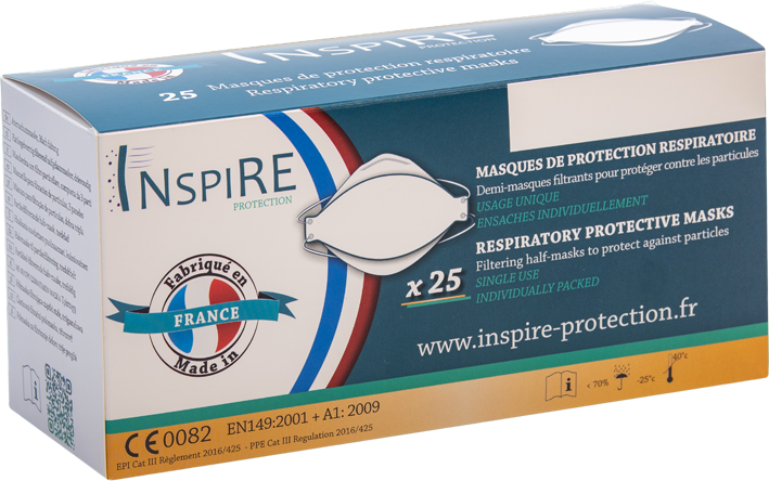 Masques de protection respiratoire - 3 pans - FFP2 NR / FFP3 NR – Image 4